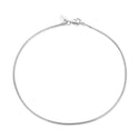 1pc 925 Sterling Silver 1mm Thin Smooth Round Snake Chain Bracelet, Tarnish Resistant White Gold Plated, Length Selections: 7 inch/7.5 inch/8 inch