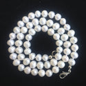 Natural Grade A+ Potato Round White Cultured Freshwater Pearl Necklace, 7-8mm Pearl Strand, Length Selections: 16 inch/18 Inch