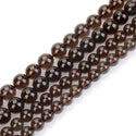 Natural Smoky Quartz Gemstone Round Beads, 15 Inch/1 Strand, Size Selections: 4mm/6mm/8mm/10mm