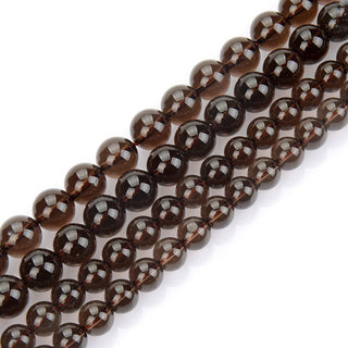 Natural Smoky Quartz Gemstone Round Beads, 15 Inch/1 Strand, Size Selections: 4mm/6mm/8mm/10mm