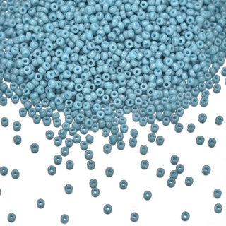 50g Miyuki Rocaille 8/0 Seed Beads Duracoat Opaque Dyed Moody Blue RR-4479