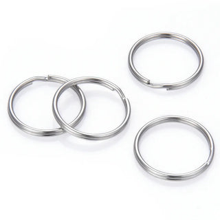50pcs 304 Stainless Steel 30mm Split Rings – 1.8mm Wire