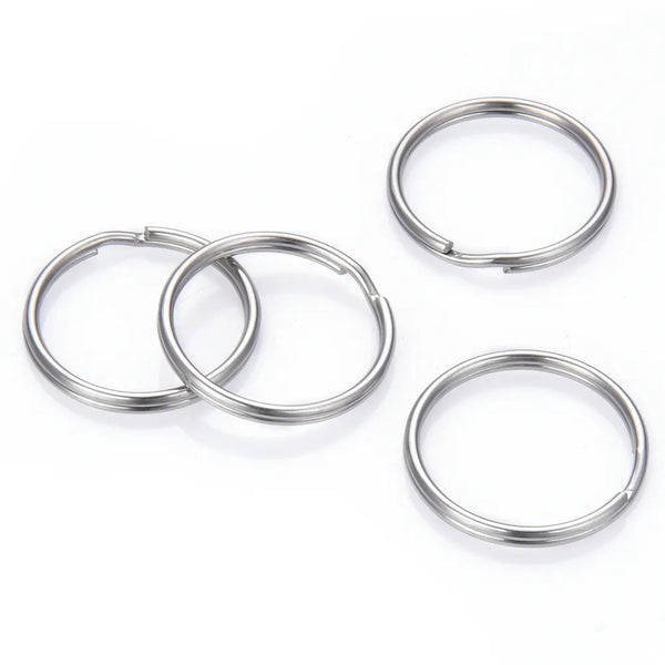 100pcs 304 Stainless Steel Split Rings – 1.2mm Wire (15mm/20mm)