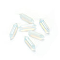 4pcs Lab Created White Opal Double Point Gemstone Wand, 32mm Loose Cut Stones, G3P-E11
