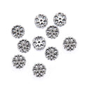 200pcs Filigree Flower Bead Caps, 9mm Bead End Caps, Antique Silver, MC-AB3