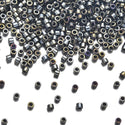 30g Miyuki Delica 11/0 Seed Beads, Opaque Metallic Iris Steel DB26