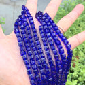 100pcs Creative Club Faceted Cube Crystal Glass Beads, Cobalt Blue, 6mm, Hole ID 1mm, CCC625