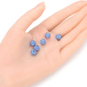 25pcs Adabele Grade AA+ Suncatcher Crystal Rhinestone Pave Polymer Clay Beads, Light Sapphire Blue, Size Selections: 8mm/10mm/12mm