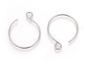 100pcs 316 Stainless Steel Round Hoop Earring Hooks (12mm/15mm/20mm)