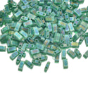 10g Miyuki Half Tila Seed Bead 5x2.3mm Matte Rainbow Pistachio HTL-146FR