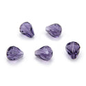 24pcs Adabele Austrian Faceted Teardrop Crystal Beads #5500, Tanzanite Purple, 12mm x 10mm, Hole ID 1.2mm, SST-1226
