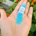 30g Miyuki Delica 11/0 Seed Beads, Opaque Rainbow Turquoise Blue DB164