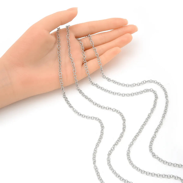 33ft 304 Stainless Steel Round Link Chain – (4mm/5mm)