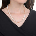 Natural Grade AAA+ Round White Cultured Freshwater Pearl Necklace, 6-7mm Pearl Strand, Length Selections: 16 inch/18 Inch