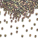 30g Miyuki Delica 11/0 Seed Beads, Opaque Matte Rainbow Bronze DB380