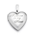 5pcs 316 Surgical Stainless Steel Living Memory Floating Lockets "Forever in My Heart", 25mm Heart Waterproof Pendants, MP-B3