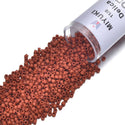 30g Miyuki Delica 11/0 Seed Beads, Opaque Matte Glazed Sienna (Red) DB2288