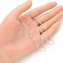 1pc 925 Sterling Silver Singapore Link Chain Necklace, 1.4mm, Length Selections: 18 inch/20 inch/22 inch