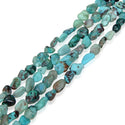 1 Strand Stretch Natural Blue Turquoise Free Form Gemstone Bracelet, 7-10mm Beads, Length Selections: 7 inch/7.5 inch