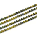 Natural Green Jade Gemstone Cylinder Tube Beads, 13x4mm, Hole ID 1mm, 14.5 Inch/1 Strand, GH-H15
