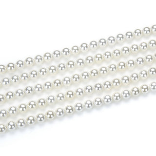 AAA Grade Natural Shell Pearl Round Beads, Freshwater Mother Of Pearl Nacre, Pearl White, 1 Strand/15 Inch, Size Selections: 4mm/6mm/8mm/10mm
