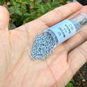 7.5g Miyuki Delica 11/0 Seed Beads, Opaque Ghost Grey DB1139