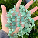 Natural Green Aventurine Gemstone Petal Keishi Beads, Irregular, 10mm-20mm, Hole ID 1mm, 1 Strand/15 Inch, GZ6-14
