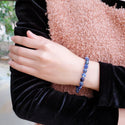 1 Strand Stretch Natural Blue Sodalite Free Form Gemstone Bracelet, 5-8mm Small Beads, Length Selections: 7 inch/7.5 inch