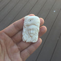 1pc Beautiful Eagle Goddess Hand Carved White Buffalo Bone Drop Pendant, Symbol of Strength Prosperity Pendant, with Sterling Silver Bail, 2.2 Inch, BP-72