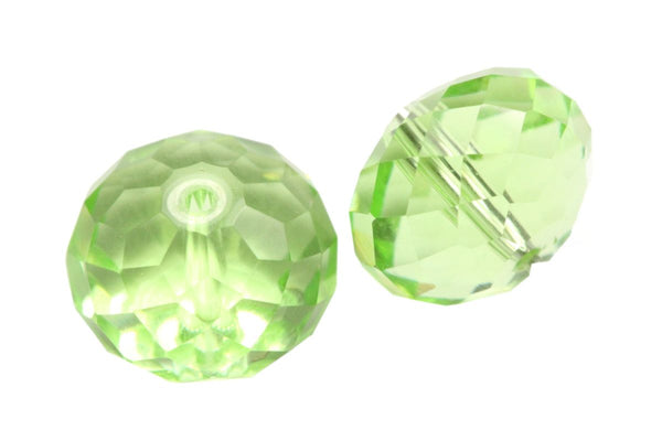 24pcs Adabele Austrian Faceted Rondelle Crystal Beads #5040, Peridot (Green), Size Selections: 6x4mm, 8x6mm, 10x8mm
