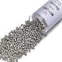 7.5g Miyuki Delica 11/0 Seed Beads, Opaque Galvanized Pewter DB436