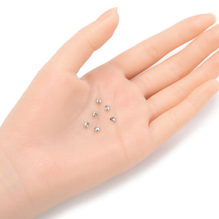 100pcs Crimp Bead Knot Covers, Crimp End Caps, 18K White Gold Plated Brass, Size Selection: 3mm/4mm/5mm/6mm