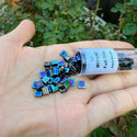 10g Miyuki Full Tila Square Seed Beads 5x5mm, Metallic Iris Variegated Blue TL-455