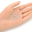 100pcs Filigree Flower Bead Caps, Sterling silver Plated Brass, 6mm, CF76-6