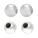 5pcs 925 Sterling Silver Large Hole Round Spacer Beads, 10mm, Hole ID 4.5mm, SS200-10