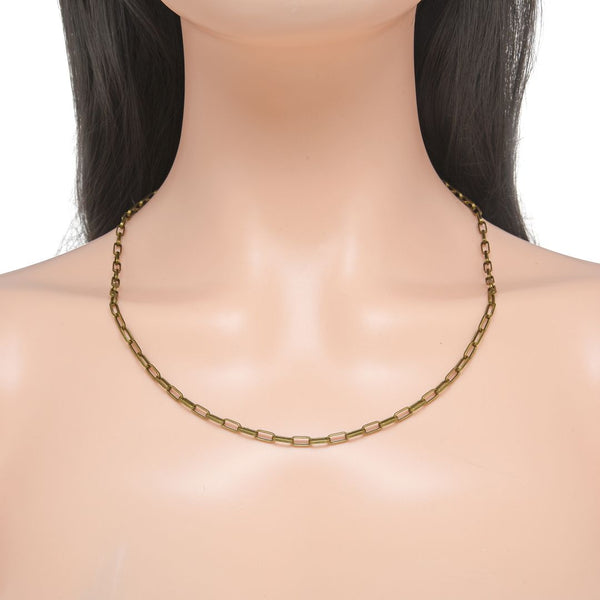 33 Feet Paperclip Cable Chain Link, Unfinished, Antique Bronze Plated Copper, Chain Width Selections: 2.3mm/3.4mm