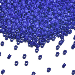 30g Miyuki Delica 10/0 Tube Seed Beads, Opaque Cobalt DBM726