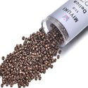 7.5g Miyuki Delica 11/0 Seed Beads, Nickel-Plated Dyed Cinnamon Brown DB460