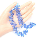 200pcs Creative Club Faceted Teardrop Briolette Crystal Glass Beads, Pendant Drop, Light Sapphire Blue, 12x6mm, Hole ID 1mm, CCT2-14