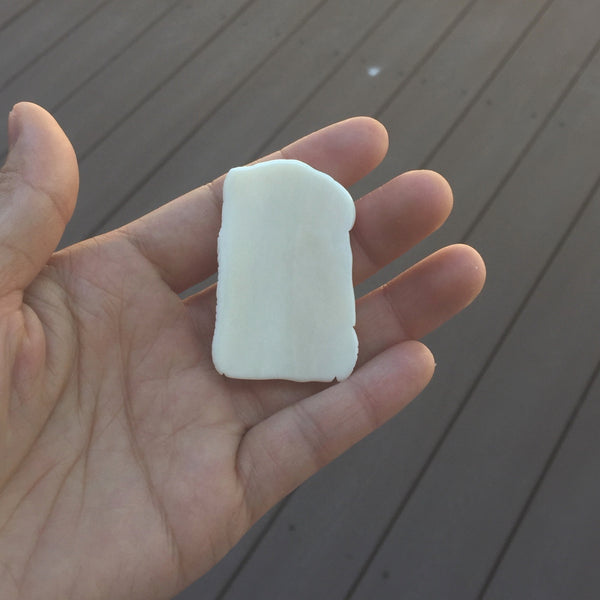 1pc Beautiful Eagle Goddess Hand Carved White Buffalo Bone Drop Pendant, Symbol of Strength Prosperity Pendant, with Sterling Silver Bail, 2.2 Inch, BP-73