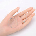 50pcs 304 Surgical Stainless Steel 40mm Round Circle Beading Hoop Findings