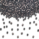 30g Miyuki Delica 11/0 Seed Beads, Transparent Copper-Lined Grey DB184
