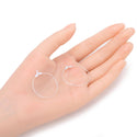 50pcs Round Circle Beading Hoops, Sterling Silver Plated Brass, 0.7mm/21 gauge, Size Selections: 30mm/40mm