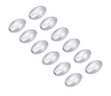 500pcs Tarnish Resistant Oval Beads, Sterling Silver Plated Brass, Size Selections: 7x4mm, 8x5mm, 10x6mm, 12x7mm