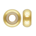 2pcs Real 1/20 14K Gold Filled Rubber Charm Holders, Bead Stopper, 8x3.5mm, Compatible with Pandora All 4mm Bracelet Necklace, JK2-K4