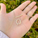 1 Set Real 1/20 14K Gold Filled Round Toggle Clasp, T-Bar Jewelry Closure, Size Selections: 10mm/11mm/15mm