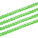 140pcs Creative Club Faceted Rondelle Crystal Glass Beads, Peridot Green, 8x6mm, Hole ID 1.1mm, CCR816