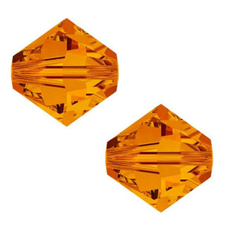 100pcs Adabele Austrian Faceted Bicone Crystal Beads #5301, Sun (Orange), Size Selections: 3mm/4mm/5mm/6mm