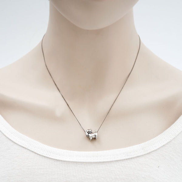 1pc Cute Real Solid Sterling Silver Dog Charm Puppy Bead, Compatible with Pandora All Other Charm Bracelets, EC489