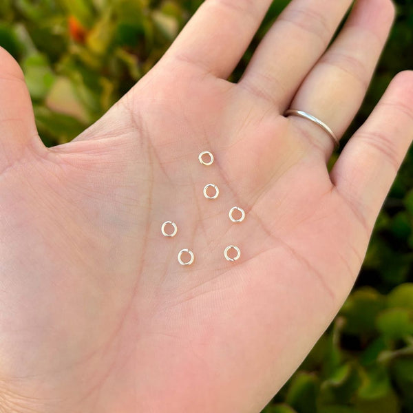 20pcs Real 1/20 14K Gold Filled Open Jump Rings, 0.8mm/20 Gauge, Size Selections: 4mm/6mm